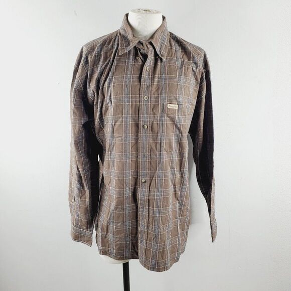 Pendleton Men's Brown Long Sleeve Plaid 100% Cotton Button Up Shirt Size X-Large - Picture 1 of 6